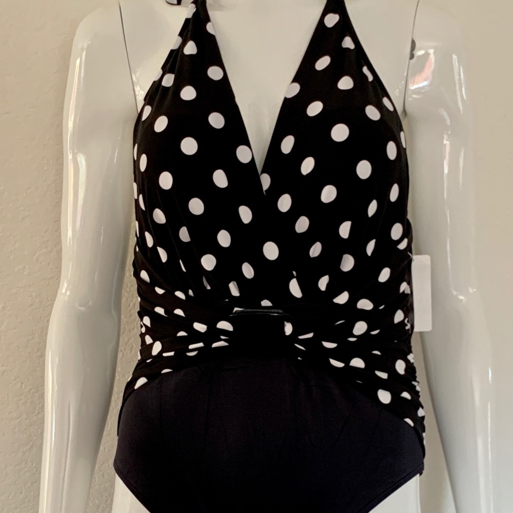 Magicsuit Black/White Polka Dots Size 12